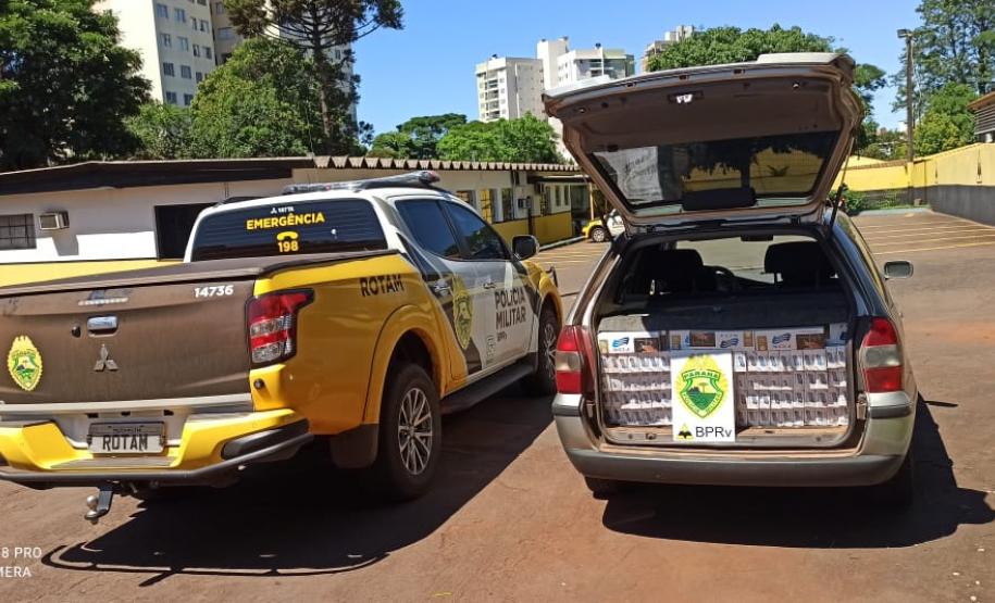 Policiais da ROTAM apreendem veículo carregado com 6 mil maços de cigarro na região oeste do Estado