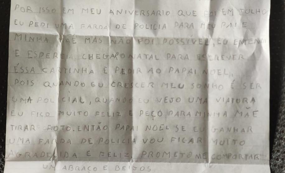 BPTran e AVM entregam fardinha e realizam sonho de fã da Polícia Militar em Araucária (PR)