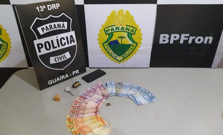 Ação integrada entre o Batalhão de Fronteira e a Polícia Civil contra o tráfico de drogas resulta em mais de 300 pedras de crack apreendidas
