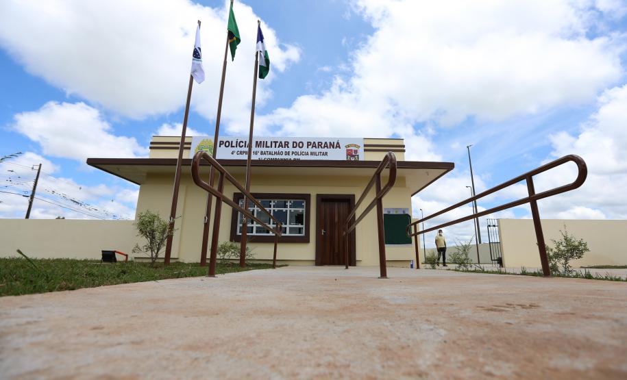 Governador inaugura sede do destacamento da PM de Entre Rios, em Guarapuava