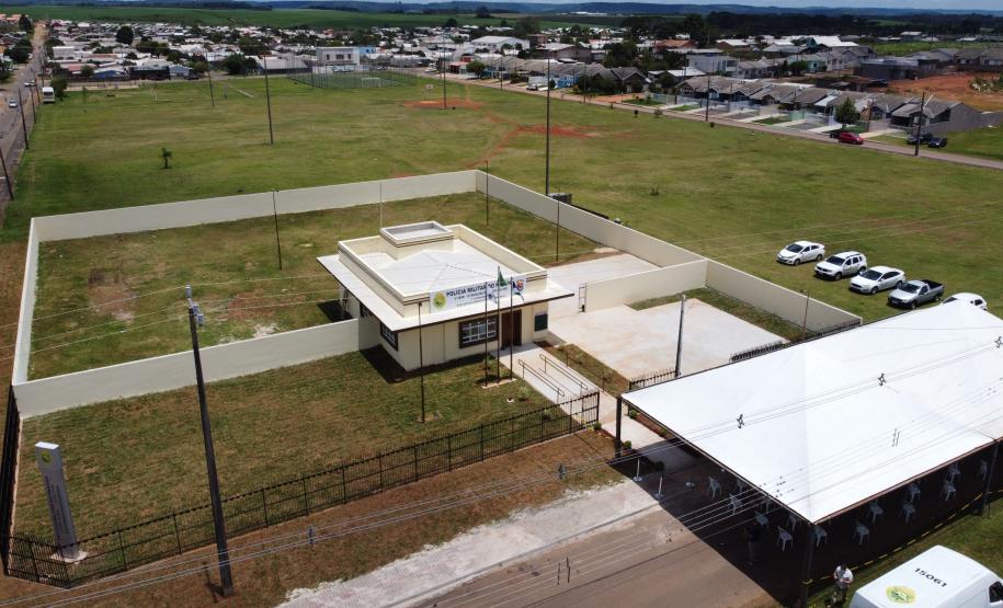 Governador inaugura sede do destacamento da PM de Entre Rios, em Guarapuava