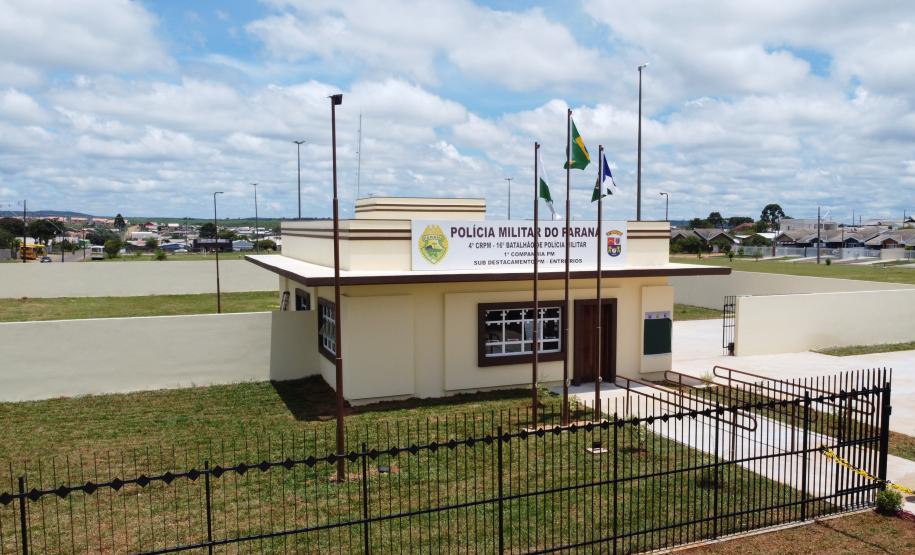 Governador inaugura sede do destacamento da PM de Entre Rios, em Guarapuava