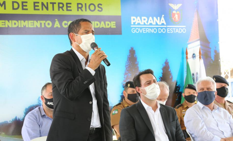 Governador inaugura sede do destacamento da PM de Entre Rios, em Guarapuava