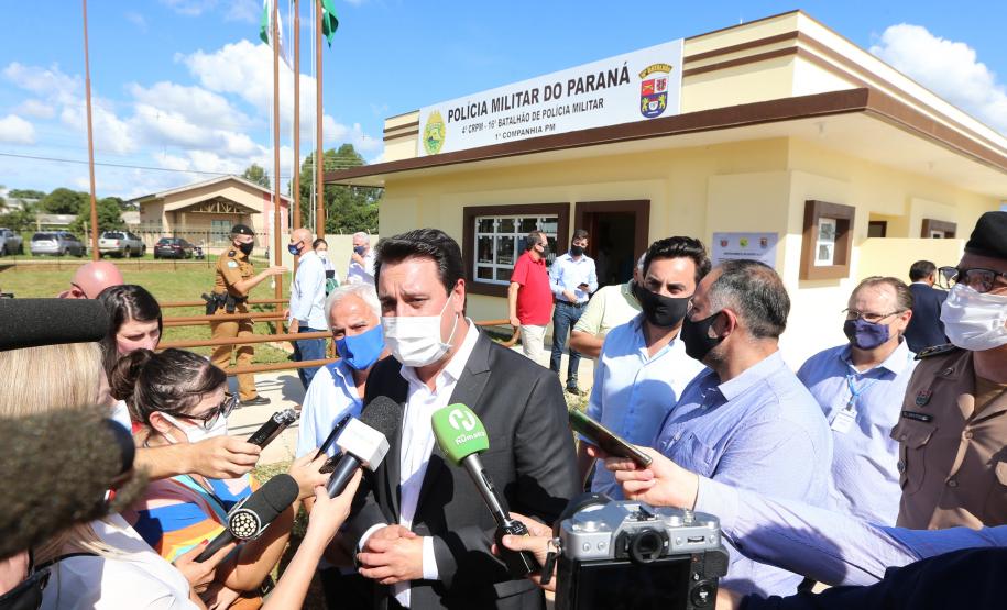 Governador inaugura sede do destacamento da PM de Entre Rios, em Guarapuava