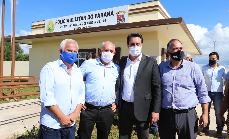 Governador inaugura sede do destacamento da PM de Entre Rios, em Guarapuava