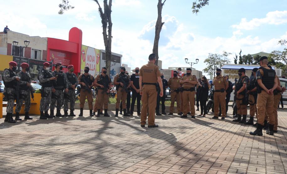 Projeto Piloto “Em Frente Brasil” coloca quase 100 policiais nas ruas na primeira operação em São José dos Pinhais de 2021