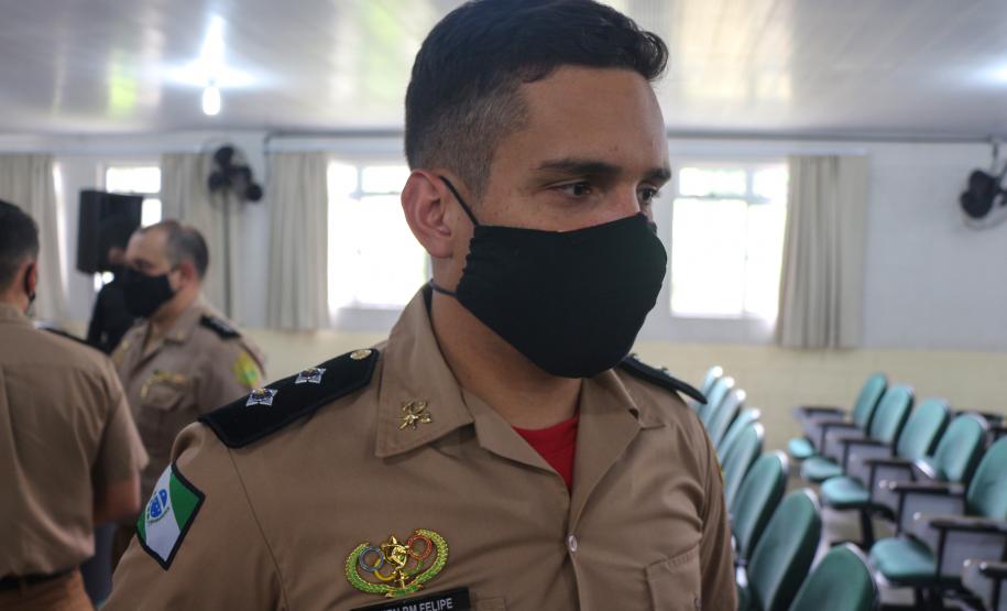 Evento marca a formatura de 28 policiais e bombeiros militares no Curso de Instrutor de Educação Física (CIEF) na APGM, em São José dos Pinhais (PR)
