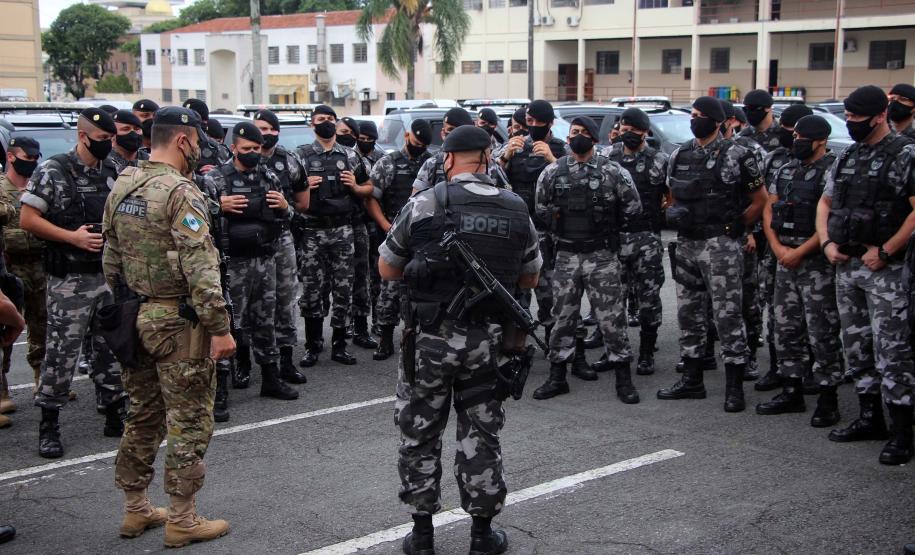 Cerca de 60 policiais do BOPE reforçam o policiamento em Curitiba e na Região Metropolitana de Curitiba (RMC)