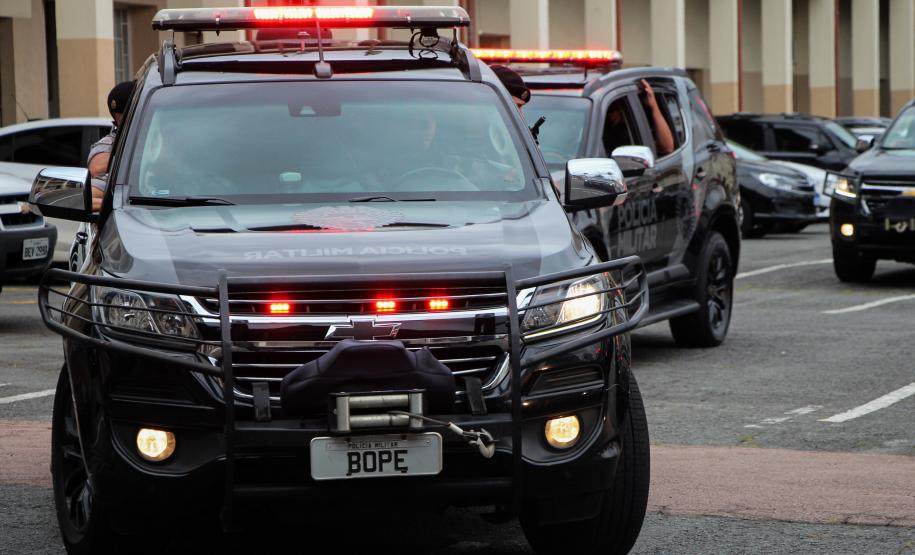 Cerca de 60 policiais do BOPE reforçam o policiamento em Curitiba e na Região Metropolitana de Curitiba (RMC)
