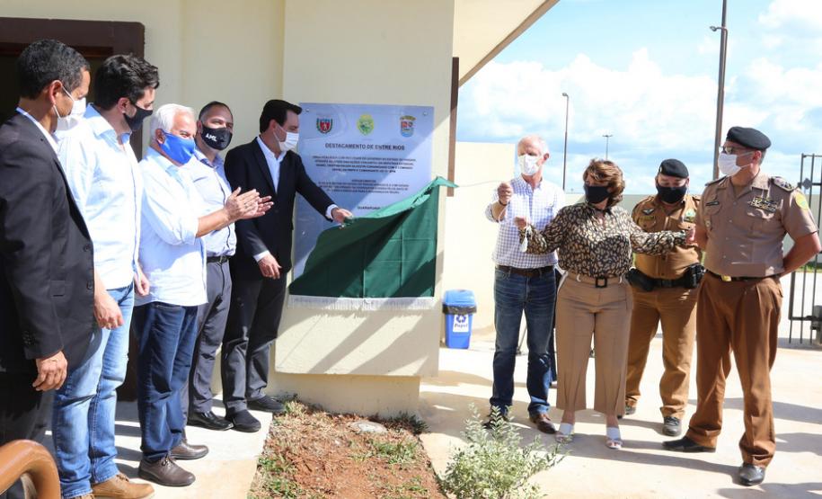Governador inaugura sede do destacamento da PM de Entre Rios, em Guarapuava