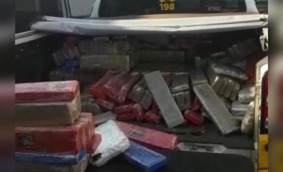 Mais de 360 quilos de maconha são apreendidos pelo BPRv em Pinhão (PR)