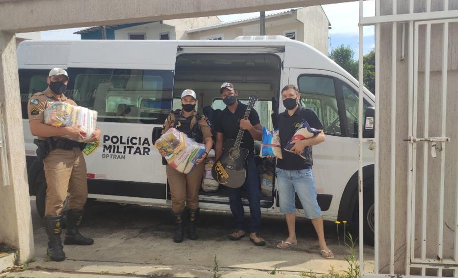 Campanha do BPTran ampara famílias carentes com doação de alimentos