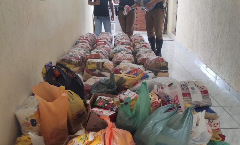 Campanha do BPTran ampara famílias carentes com doação de alimentos