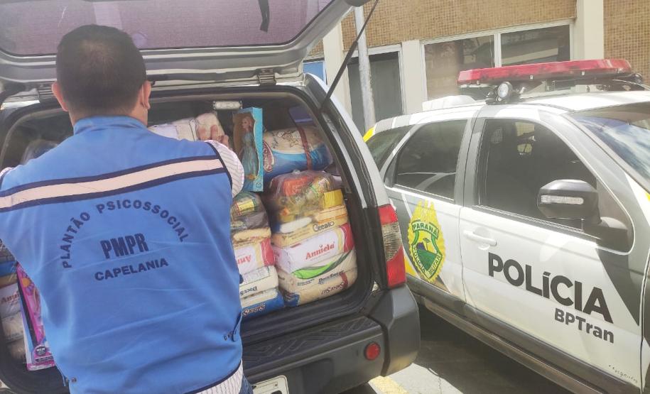 Campanha do BPTran ampara famílias carentes com doação de alimentos