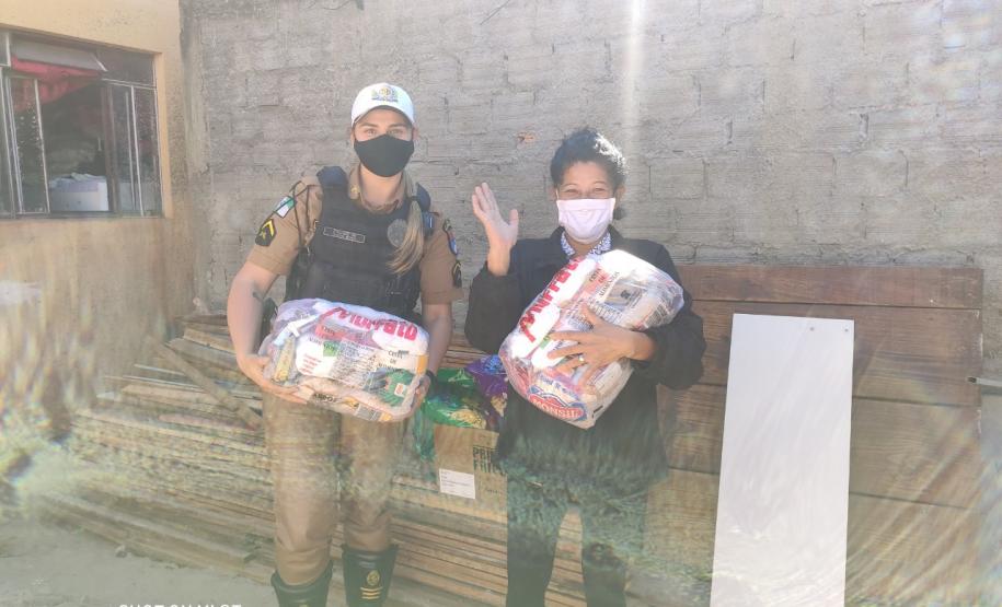 Campanha do BPTran ampara famílias carentes com doação de alimentos