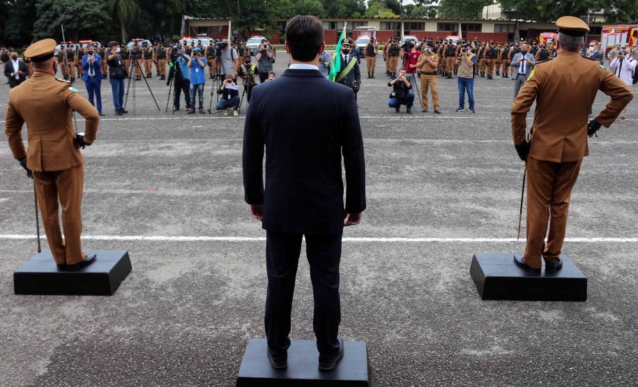 Polícia Militar do Paraná recebe novo Comandante-Geral durante solenidade na APMG, em São José dos Pinhais (PR)