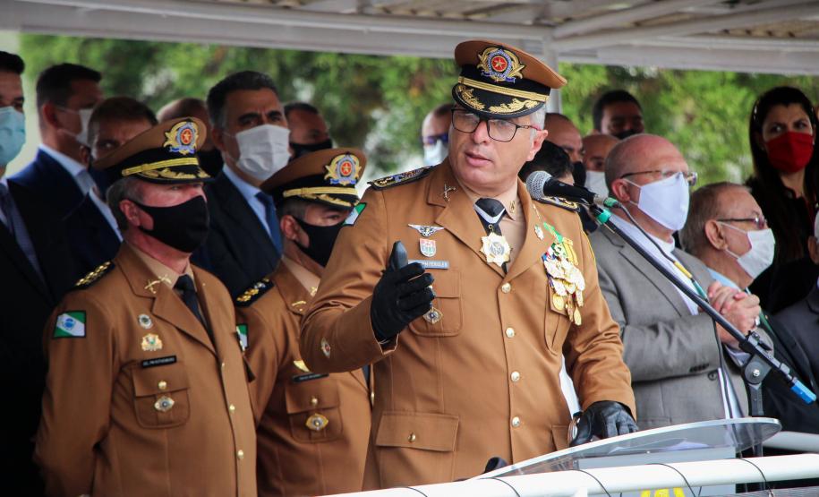 Polícia Militar do Paraná recebe novo Comandante-Geral durante solenidade na APMG, em São José dos Pinhais (PR)
