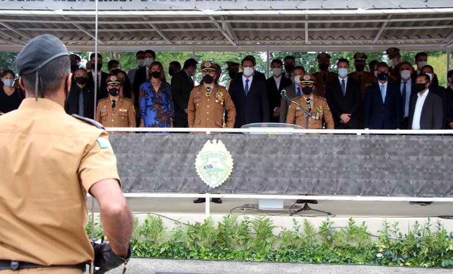 Polícia Militar do Paraná recebe novo Comandante-Geral durante solenidade na APMG, em São José dos Pinhais (PR)