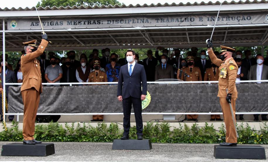 Polícia Militar do Paraná recebe novo Comandante-Geral durante solenidade na APMG, em São José dos Pinhais (PR)