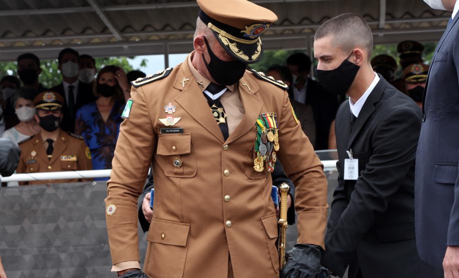Polícia Militar do Paraná recebe novo Comandante-Geral durante solenidade na APMG, em São José dos Pinhais (PR)