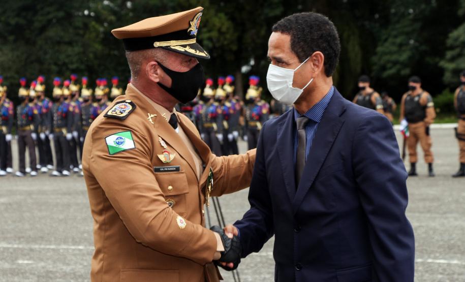 Polícia Militar do Paraná recebe novo Comandante-Geral durante solenidade na APMG, em São José dos Pinhais (PR)