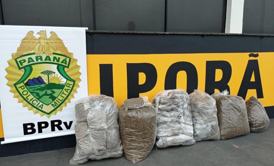 Policiais Rodoviários estaduais apreendem mais de 53 quilos de Skunk em Perobal, no Noroeste do estado, durante Operação Vida