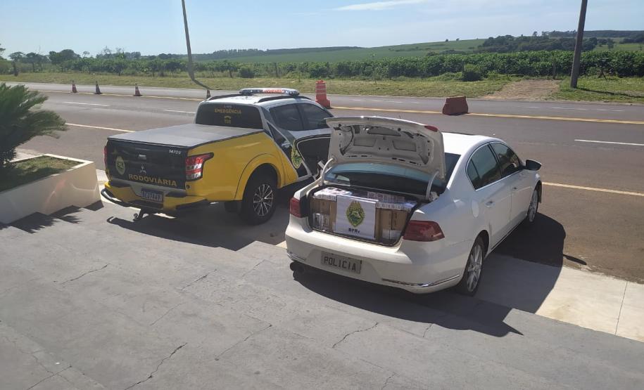 Em menos de uma hora, Polícia Rodoviária Estadual apreende 25 mil maços de cigarros, em ações separadas, na cidade de Perobal