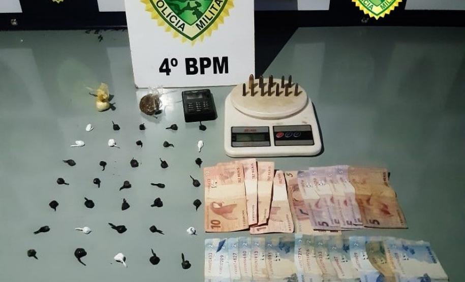 Em poucas horas, PM encaminha quatro pessoas e apreende maconha e cocaína durante ações separadas, no Noroeste do Paraná