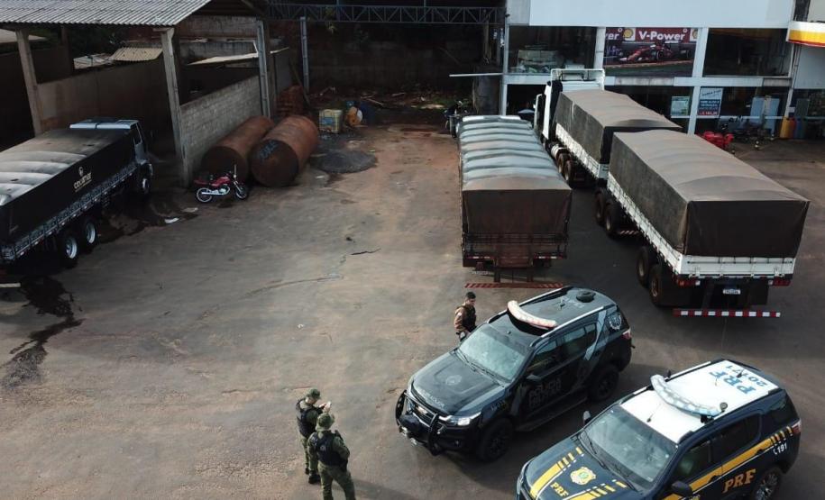 BPFron recupera caminhões e apreende cigarros e contrabando no Oeste do PR