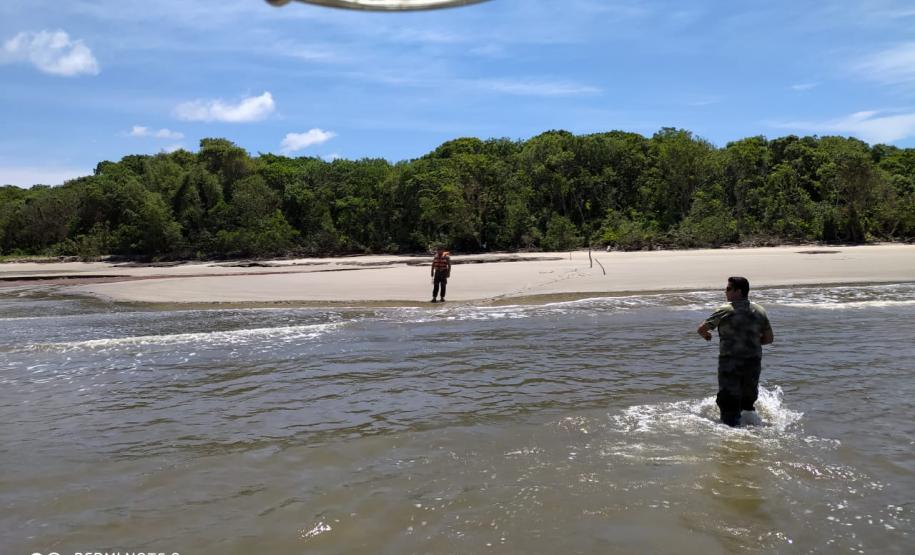 Batalhão Ambiental apreende rede de pesca na Ilha das Peças