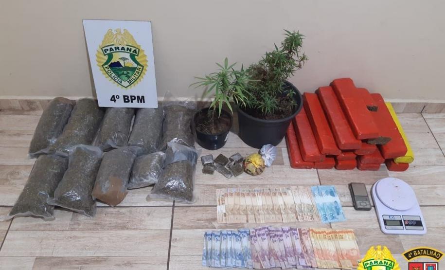 Em situações distintas, PM apreende quase 18 quilos de maconha, recupera carro e cumpre dois Mandados de Prisão no Noroeste do estado