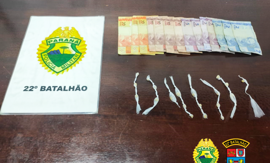 Em Colombo, na RMC, operação da PM resulta na apreensão de mais de 700 porções de drogas