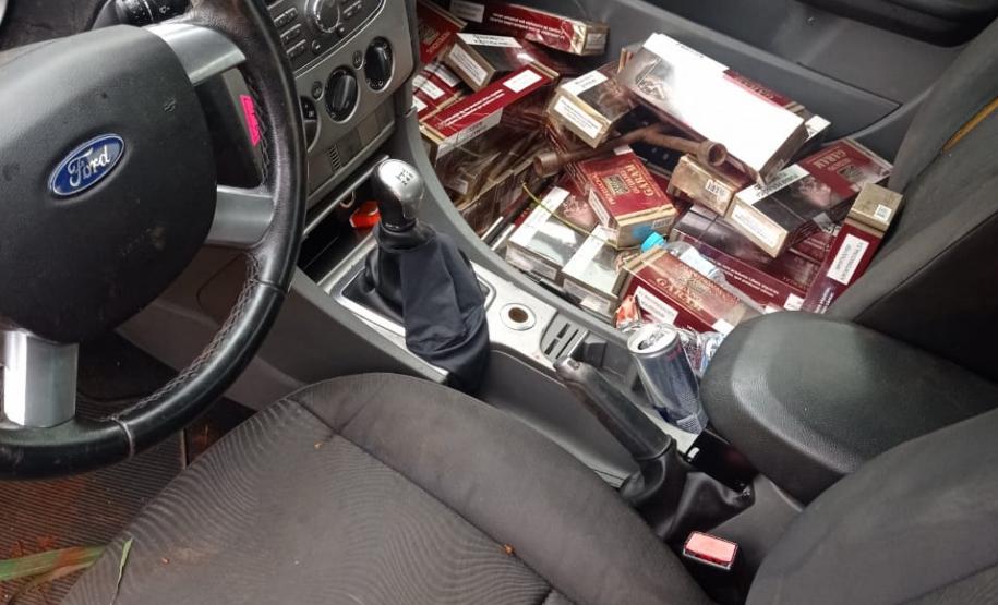Mais de sete mil maços de cigarro contrabandeado são apreendidos pela PM em Guaíra, no Oeste
