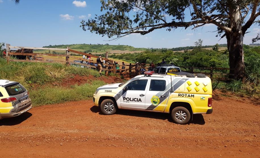 No Noroeste do estado, PM apreende arma de fogo e munições em acampamento rural