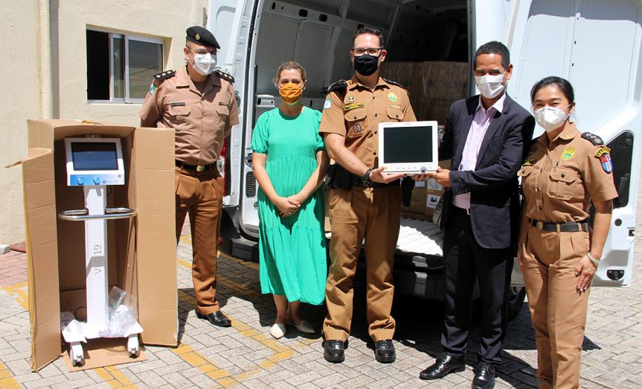 Hospital da Polícia Militar recebe 12 respiradores e 12 monitores do governo e terá ampliação de leitos