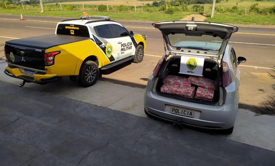 BPRv apreende quase 200 quilos de maconha durante fiscalização de rotina no Noroeste do estado