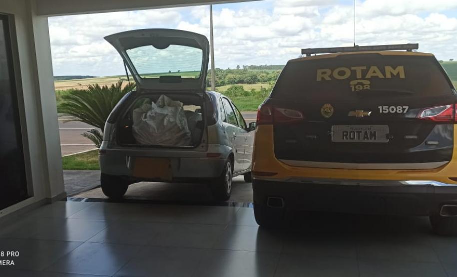 Celulares, caixas de som e cigarros contrabandeados são apreendidos pelo BPRv em Francisco Alves (PR)