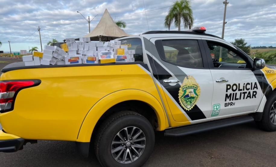 Carro com 86 celulares contrabandeados do Paraguai é apreendido pelo BPRv em Floresta (PR)