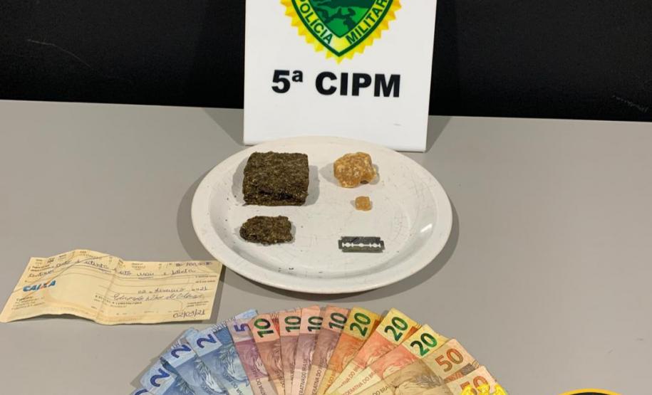 Em Cianorte (PR), PM encaminha homem e adolescente ao serem flagrados com drogas