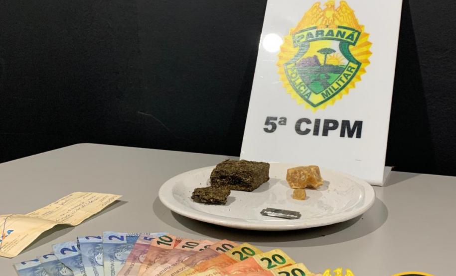 Em Cianorte (PR), PM encaminha homem e adolescente ao serem flagrados com drogas