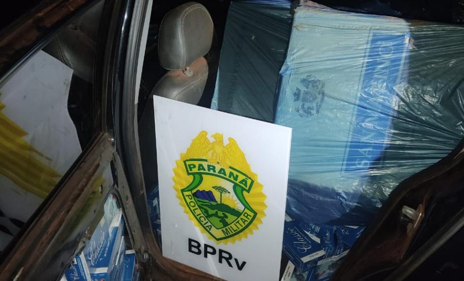 BPRv apreende dois veículos carregados com cigarros contrabandeados no Sudoeste do estado