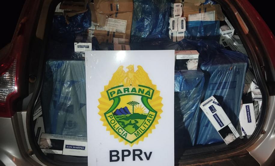 BPRv apreende dois veículos carregados com cigarros contrabandeados no Sudoeste do estado