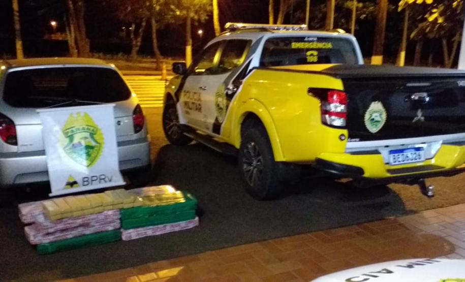 Mais de 138 quilos de maconha são apreendidos pelo BPRv em Santa Helena (PR)