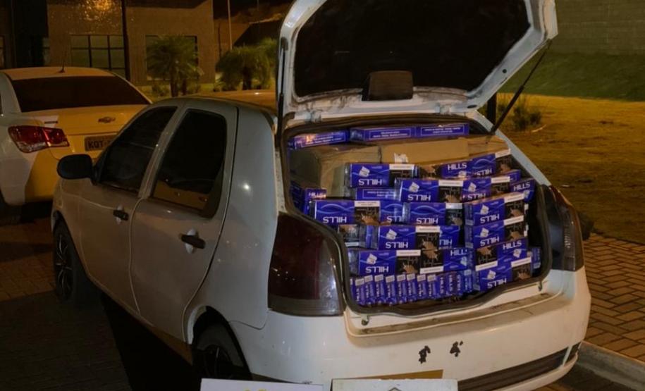 Em Mercedes (PR), ação integrada entre policiais militares e federais resulta na apreensão de carga de cigarros avaliada em R$ 100 mil