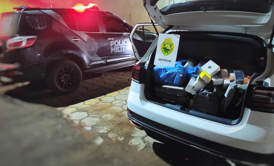 Em situações distintas, BPFron apreende dois veículos carregados com cigarros e produtos contrabandeados