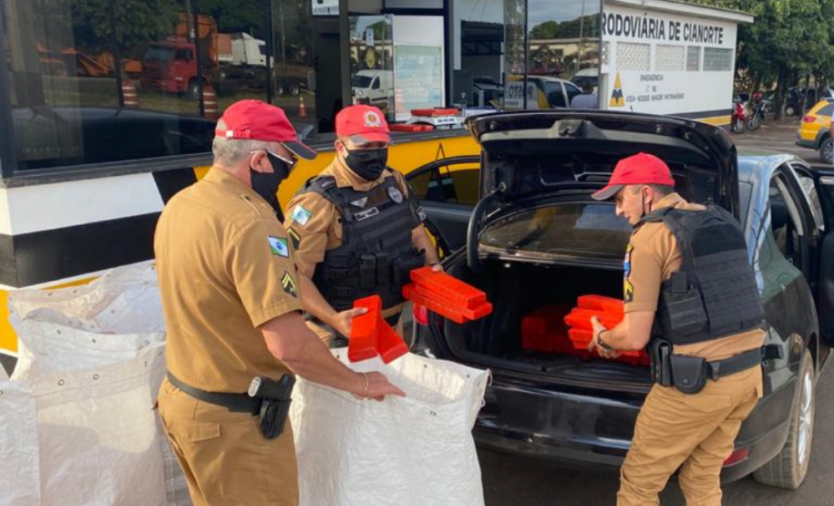 BPRv apreende mais de meia tonelada de maconha e haxixe em Cianorte (PR)