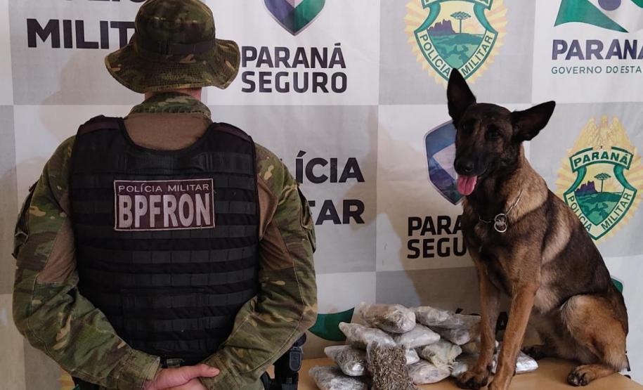 Policiais militares apreendem caminhão carregado com baterias contrabandeadas e maconha no Oeste do estado
