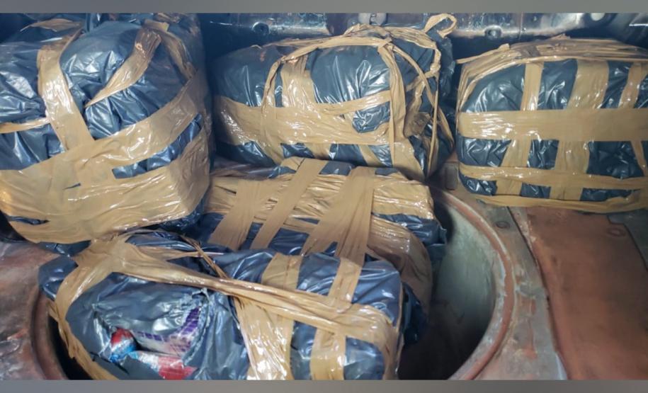 BPRv apreende 80 quilos de maconha e recupera um caminhão no Noroeste do estado