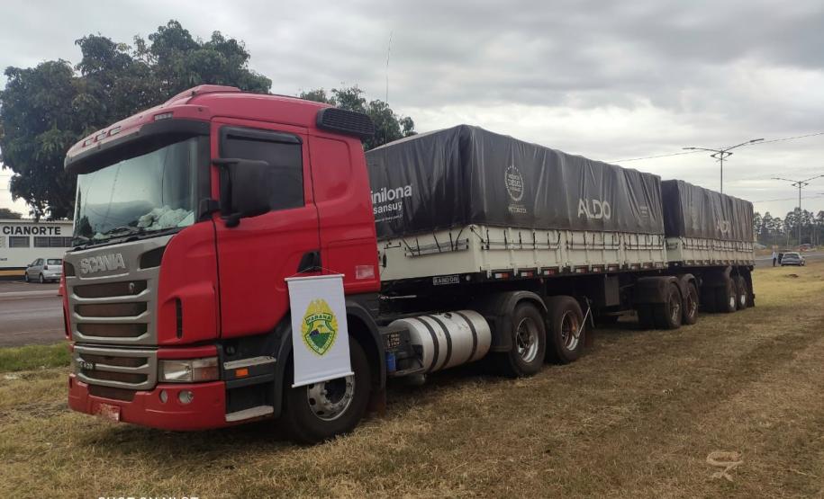 BPRv apreende 80 quilos de maconha e recupera um caminhão no Noroeste do estado