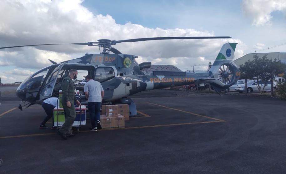 Em um mês, BPMOA faz mais de 20 missões de transporte de vacinas e suprimentos no estado no combate ao coronavírus